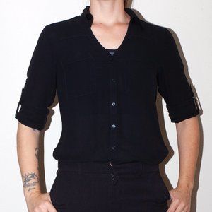 Express Medium Black Portofino Shirt